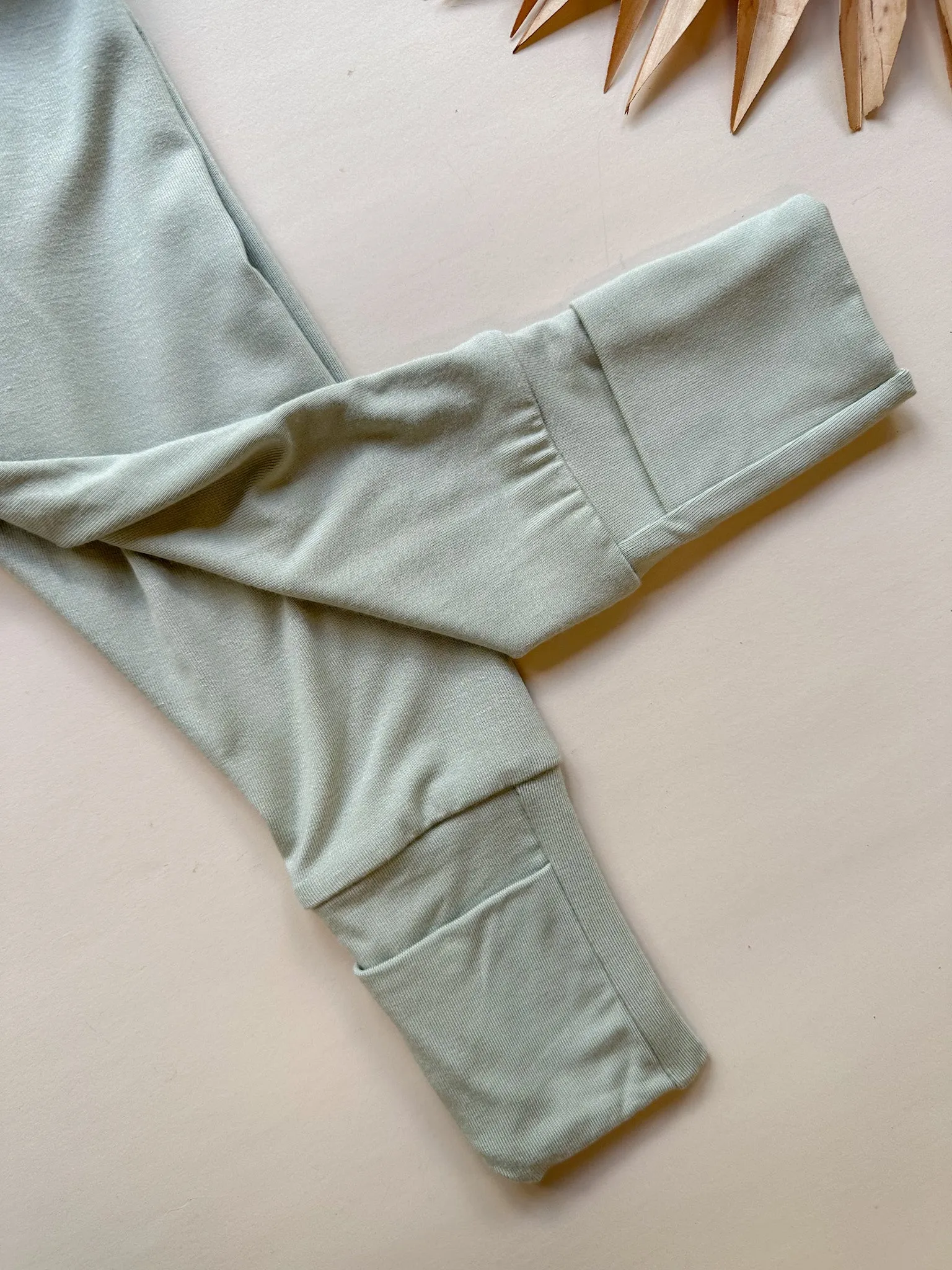 Fold-Over Footie Leggings | Baby & Toddler | Luxury Bamboo | Sage