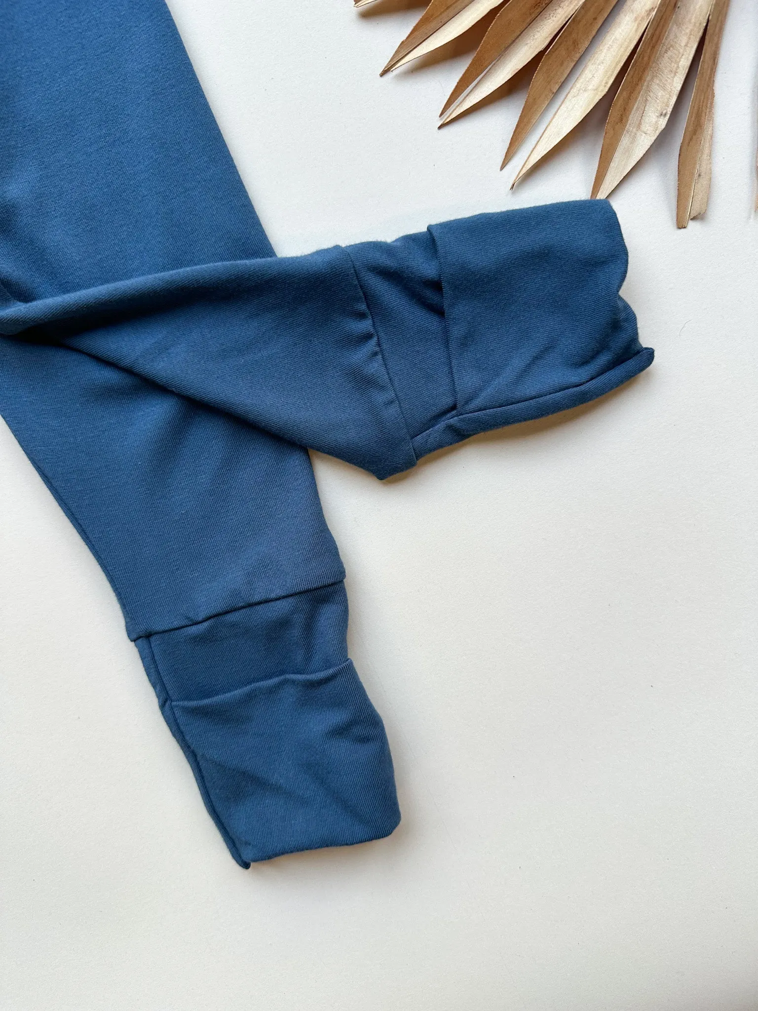 Fold-Over Footie Leggings | Baby & Toddler | Luxury Bamboo | Slate