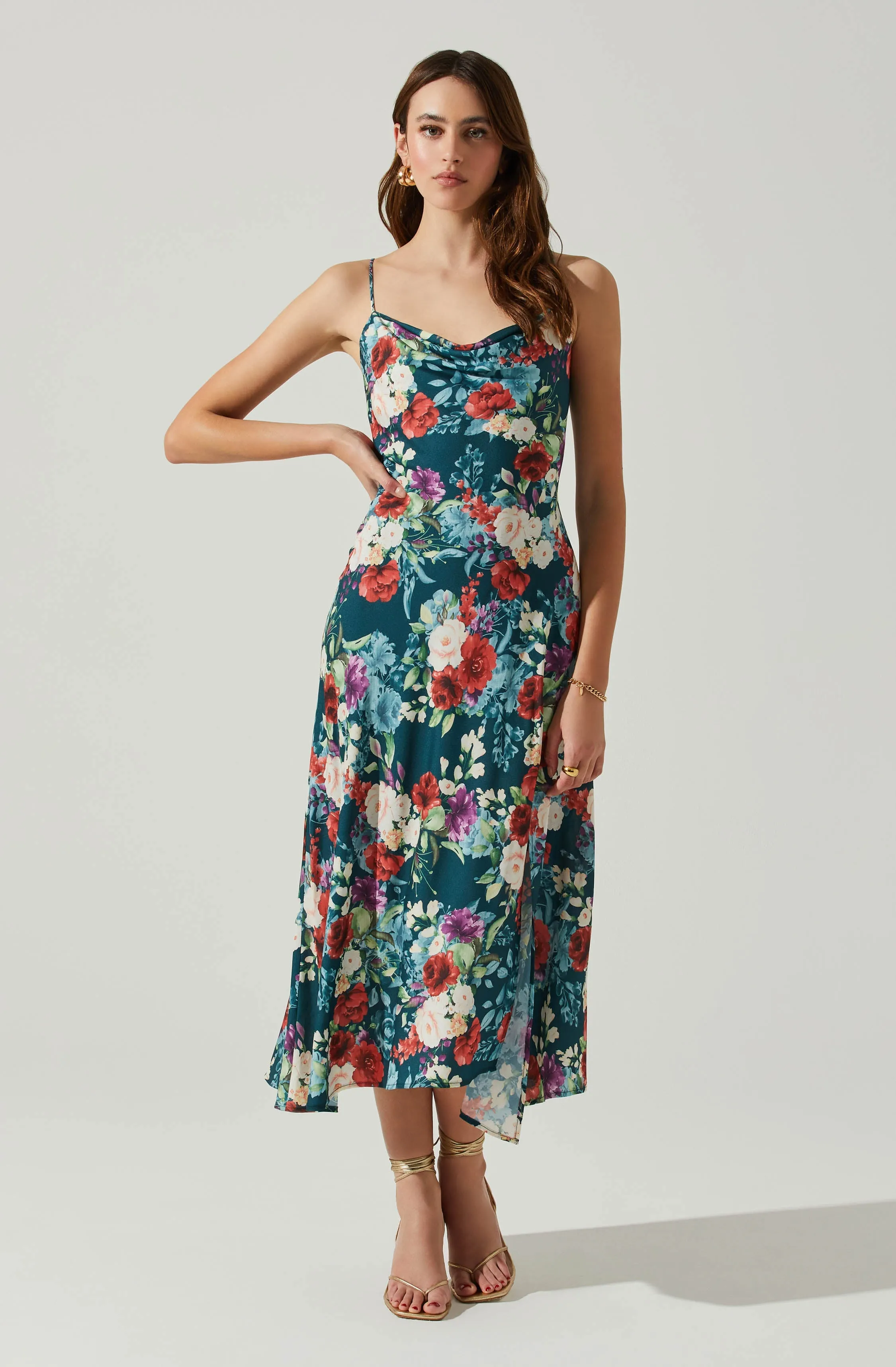 Gaia Floral Midi Dress