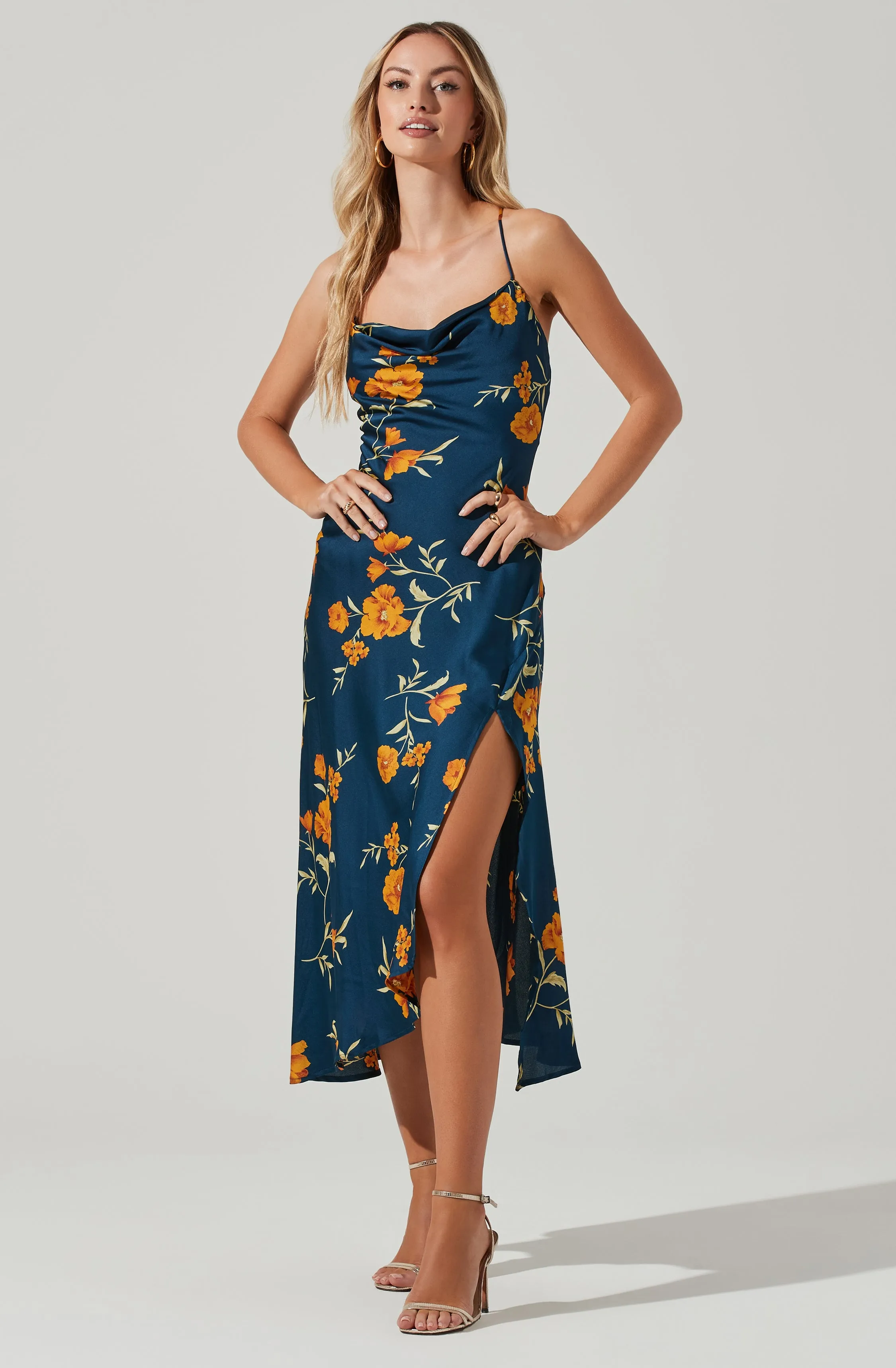 Gaia Floral Midi Dress