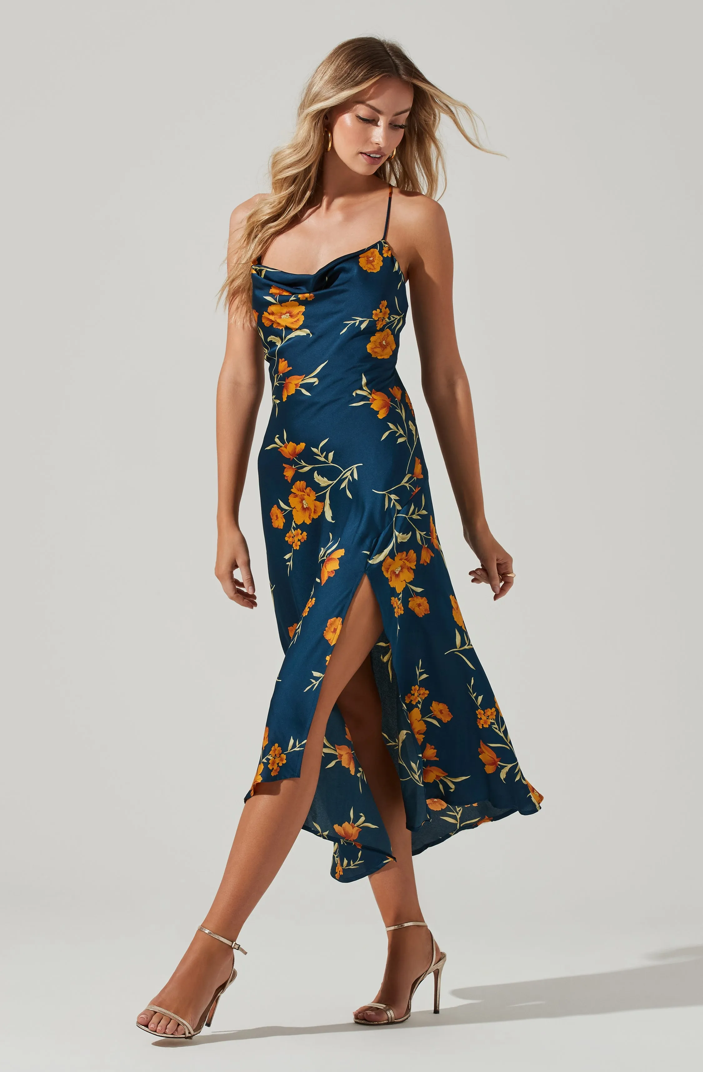 Gaia Floral Midi Dress