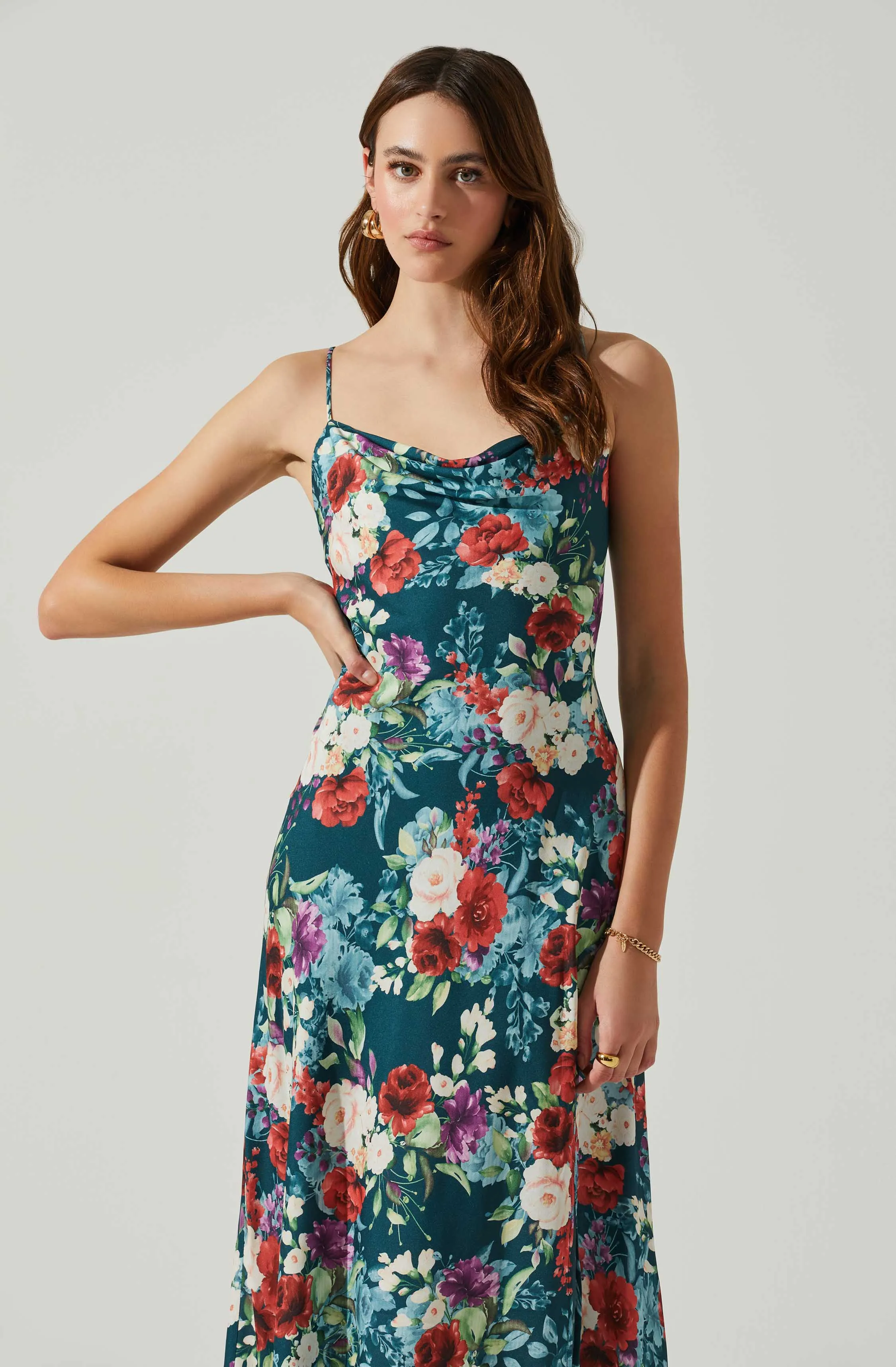 Gaia Floral Midi Dress