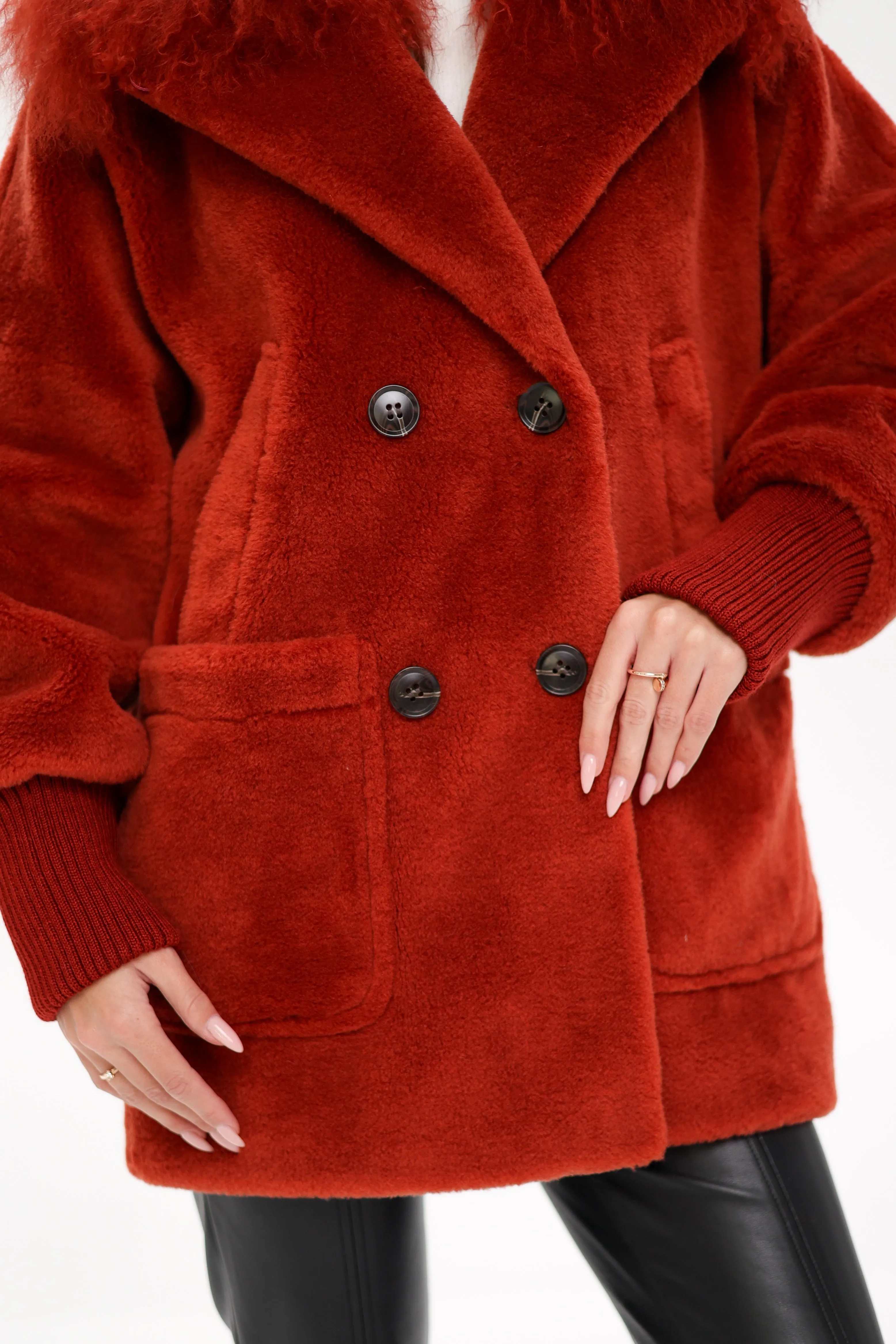 Genuine Lama Fur Peruvian Wool Coat