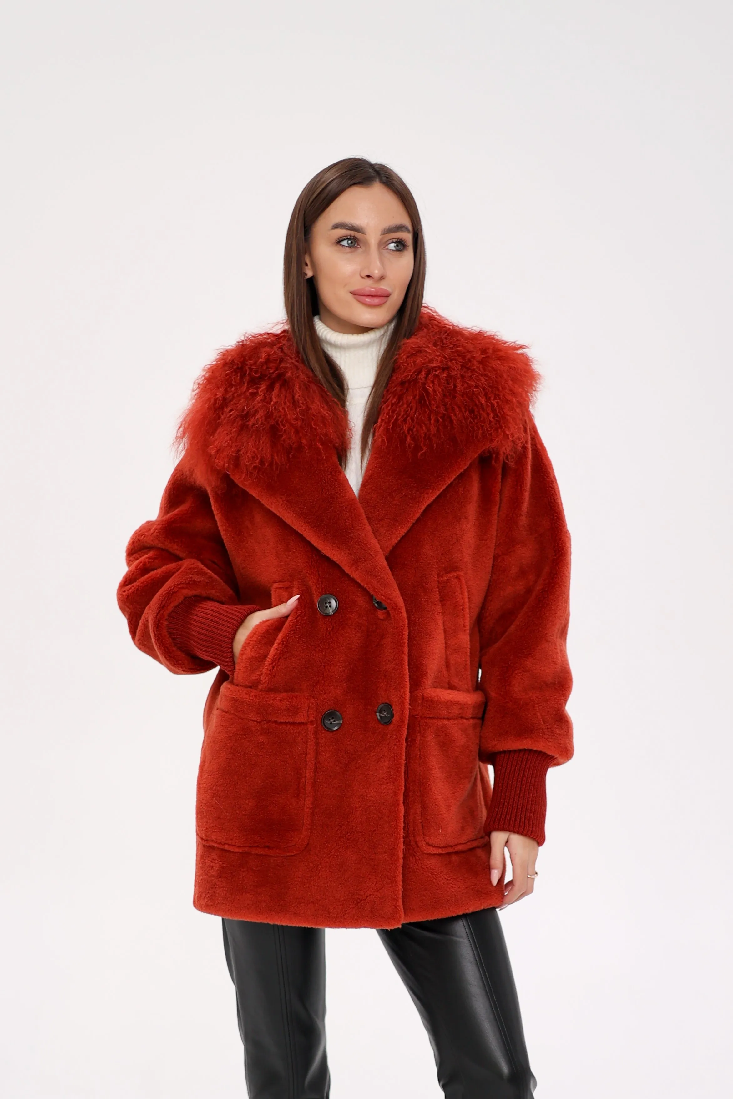 Genuine Lama Fur Peruvian Wool Coat