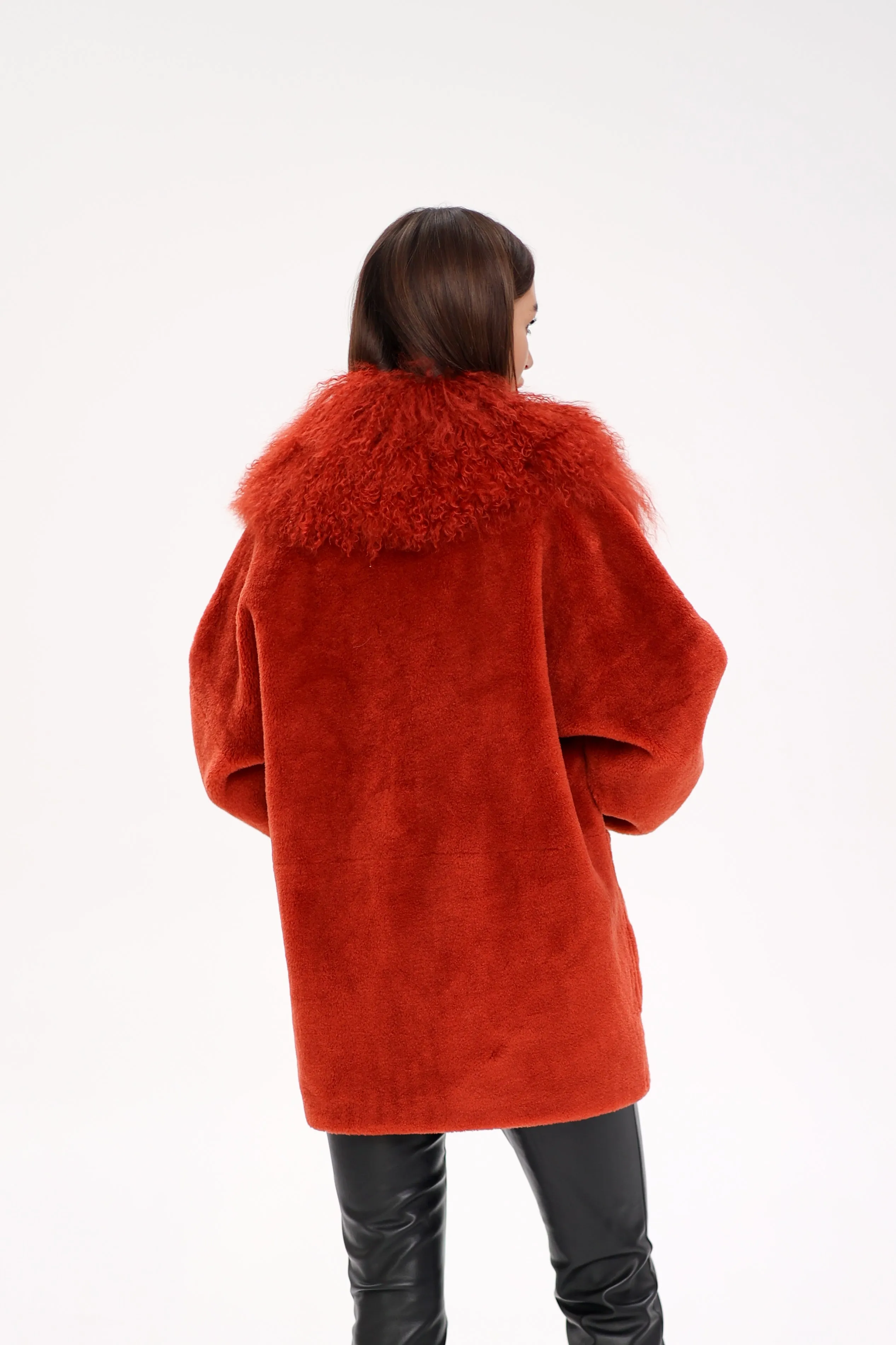 Genuine Lama Fur Peruvian Wool Coat