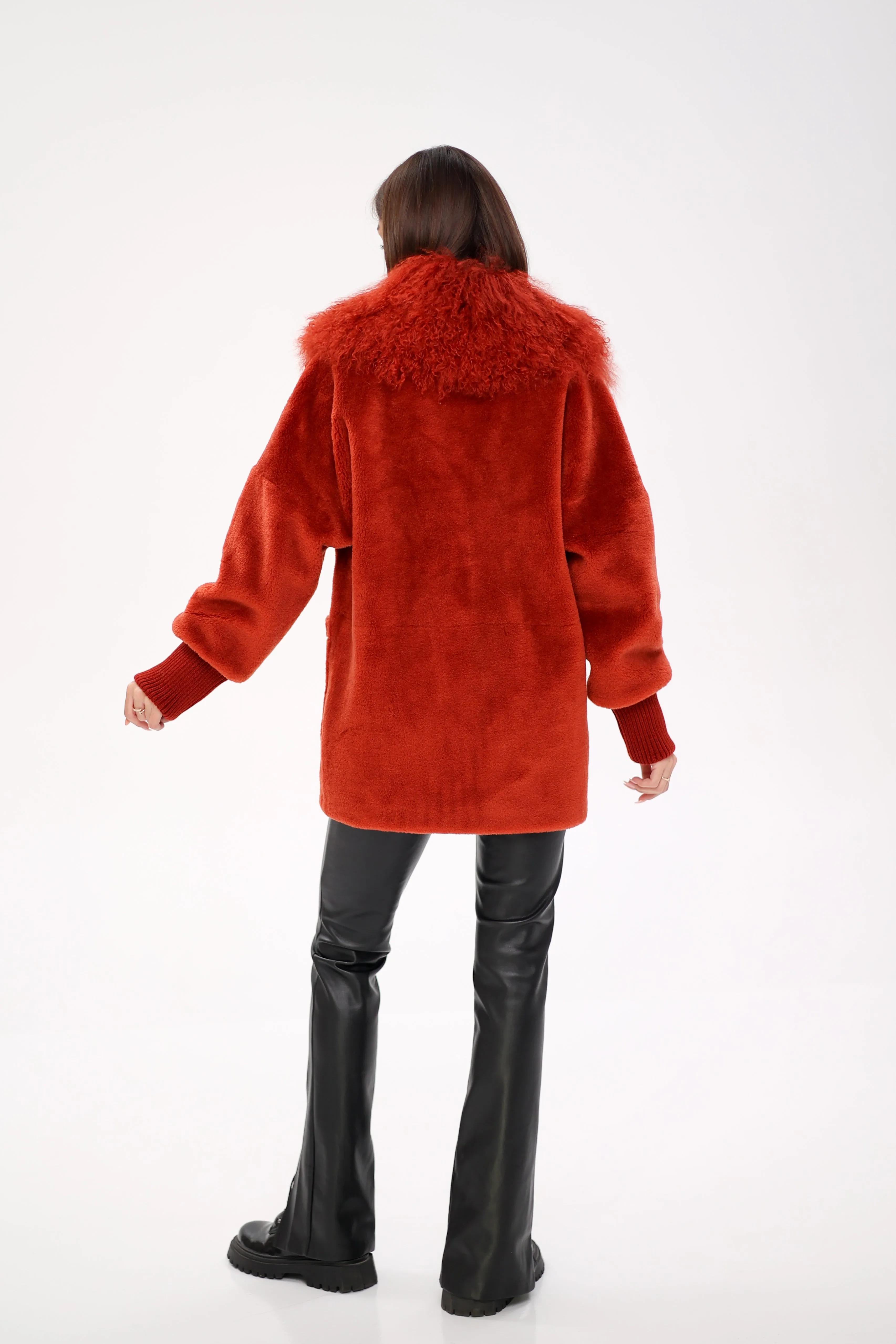 Genuine Lama Fur Peruvian Wool Coat