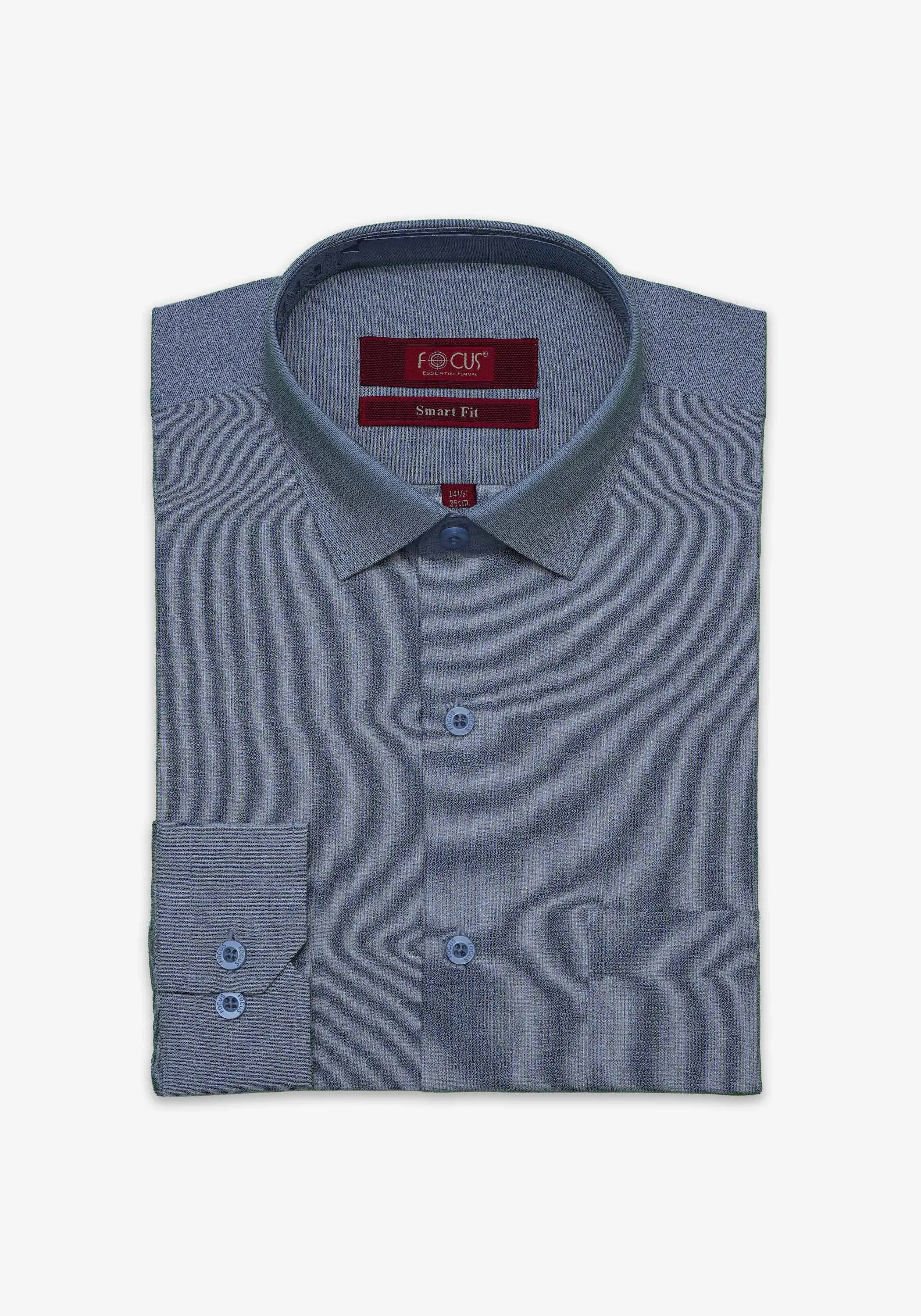 Grey Textured Dress Shirt