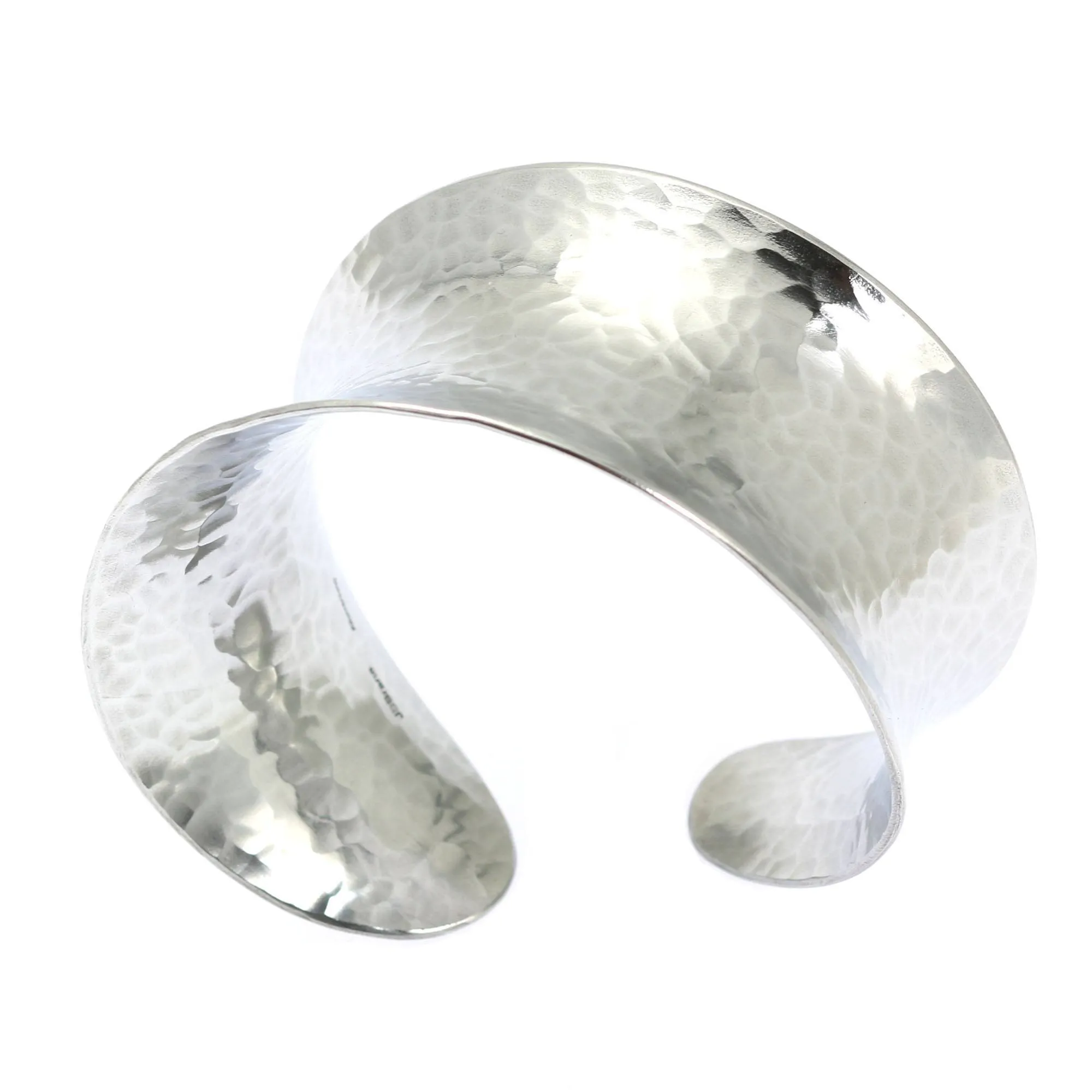 Hammered Aluminum Anticlastic Bangle