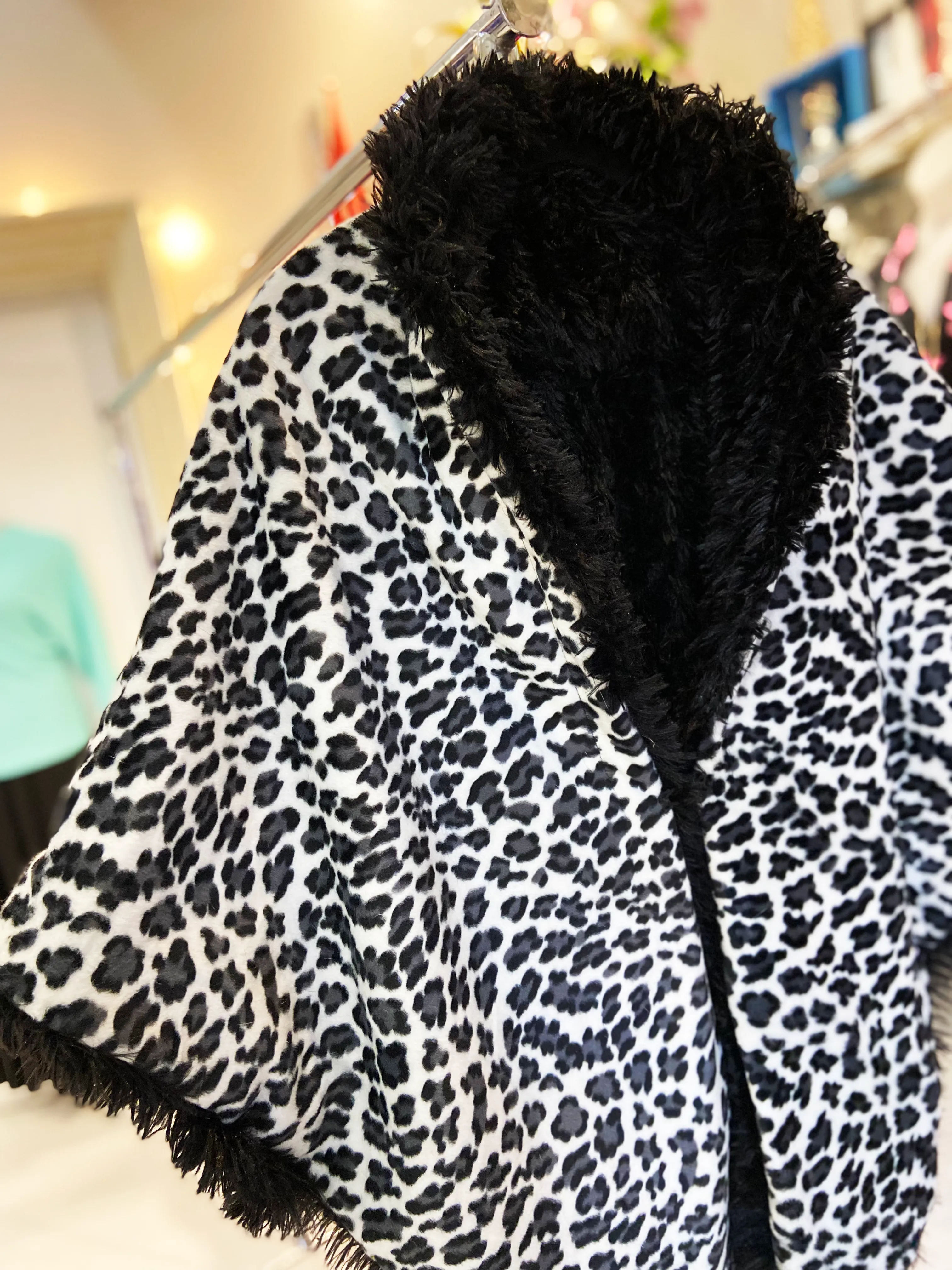 Handmade Reversible Plus Size Faux Fur Stole