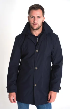 Harvey Jones Lambeth Raincoat - Navy