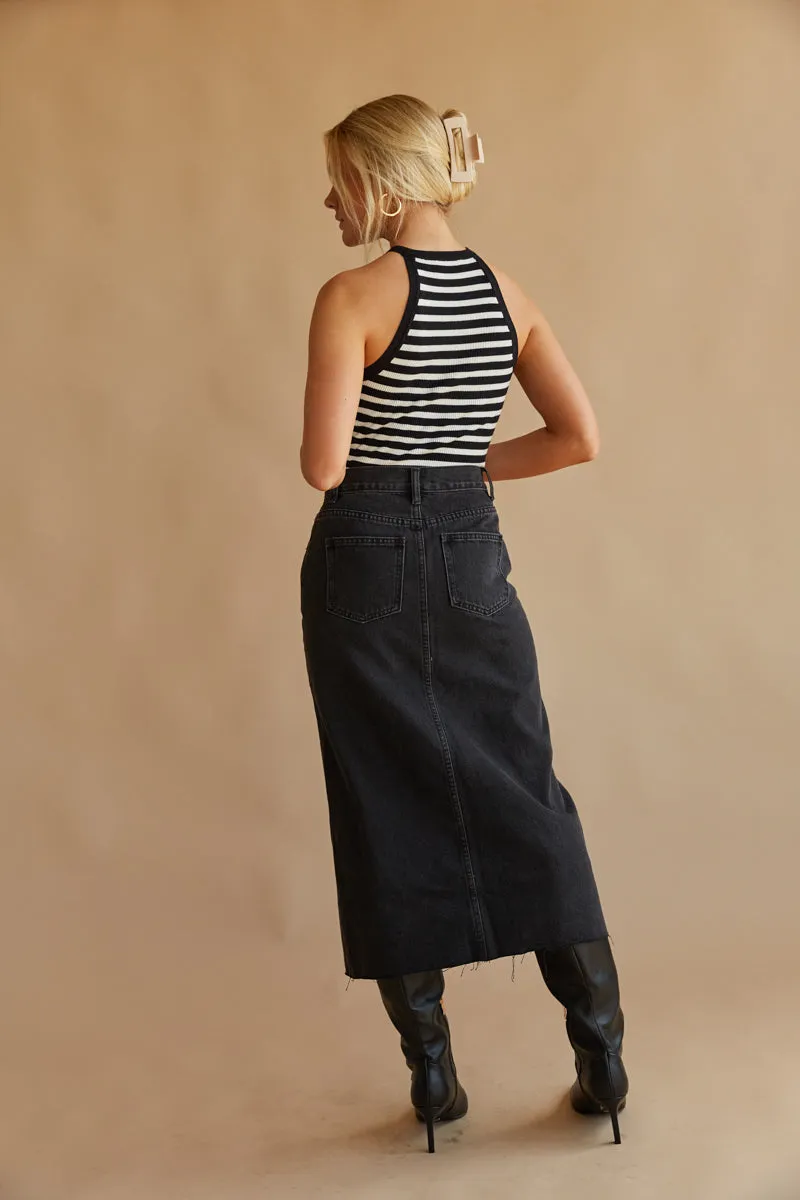 Hayden Denim Midi Skirt