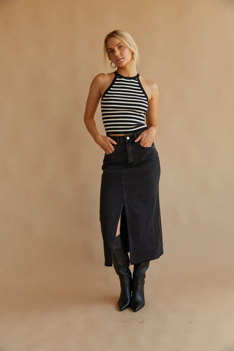 Hayden Denim Midi Skirt