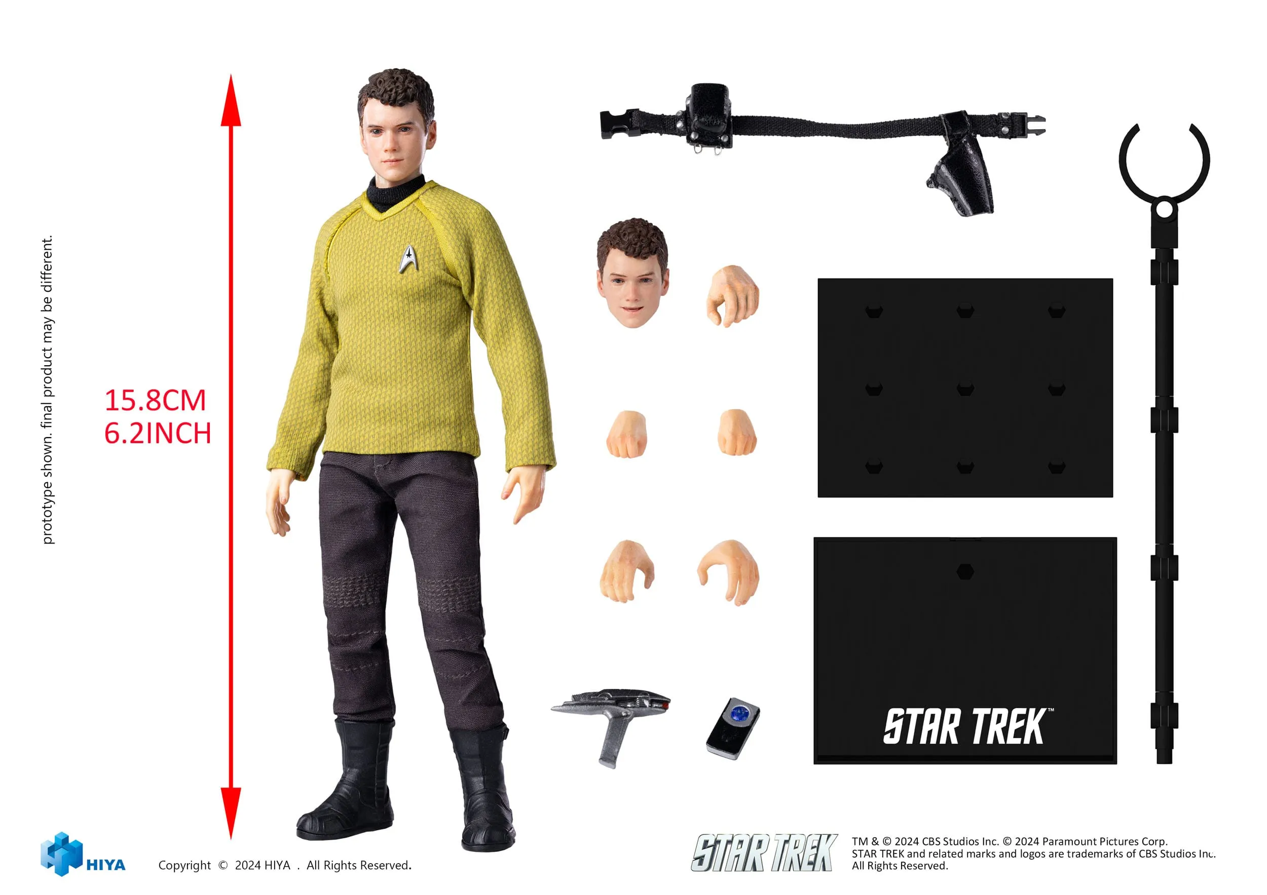 Hiya Toys Star Trek 2009 Chekov  Exquisite Super Series 1/12 Action Figure