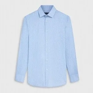 James Basketweave OoohCotton Shirt in Air Blue by Bugatchi