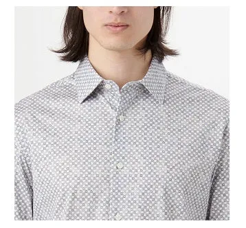 James Diamond Check OoohCotton Shirt in Chalk by Bugatchi