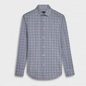 James Geometric OoohCotton Shirt in Air Blue by Bugatchi