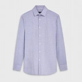 James Geometric OoohCotton Shirt in Lavender by Bugatchi