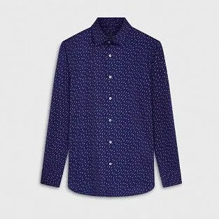 James Guitars OoohCotton Shirt in Navy by Bugatchi