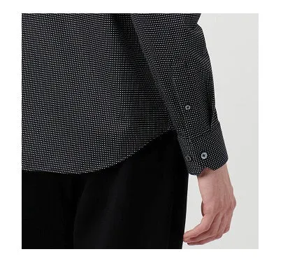 James Polka Dot OoohCotton Shirt in Black by Bugatchi