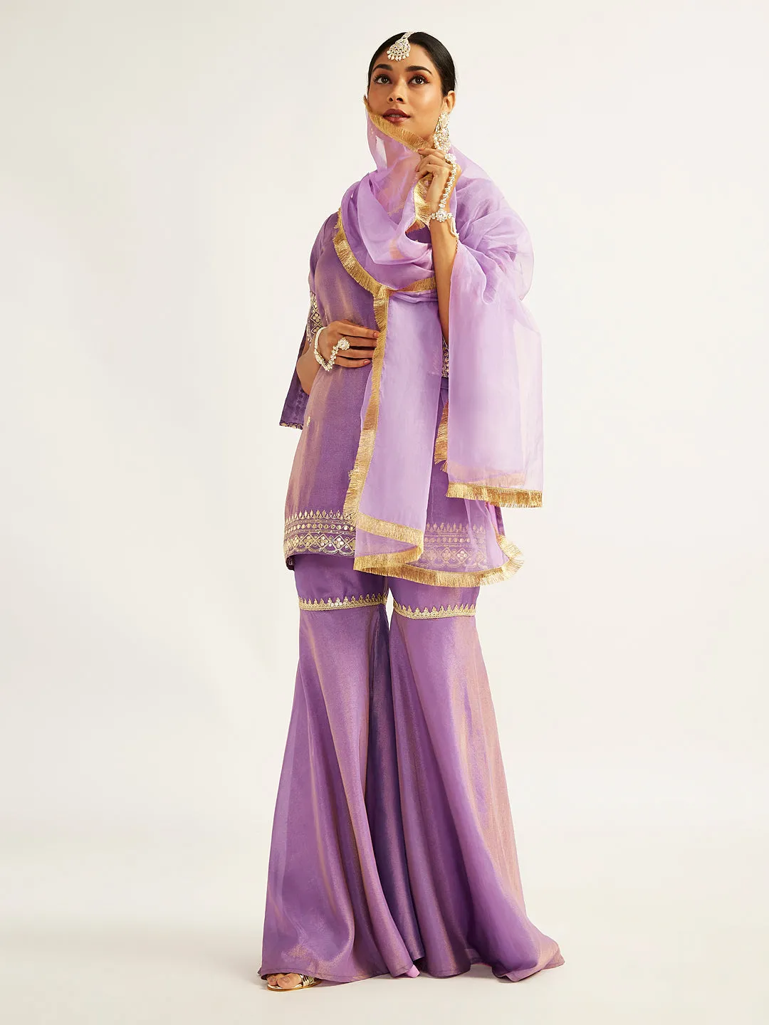 Jashvi Women's lavender Sharara Set