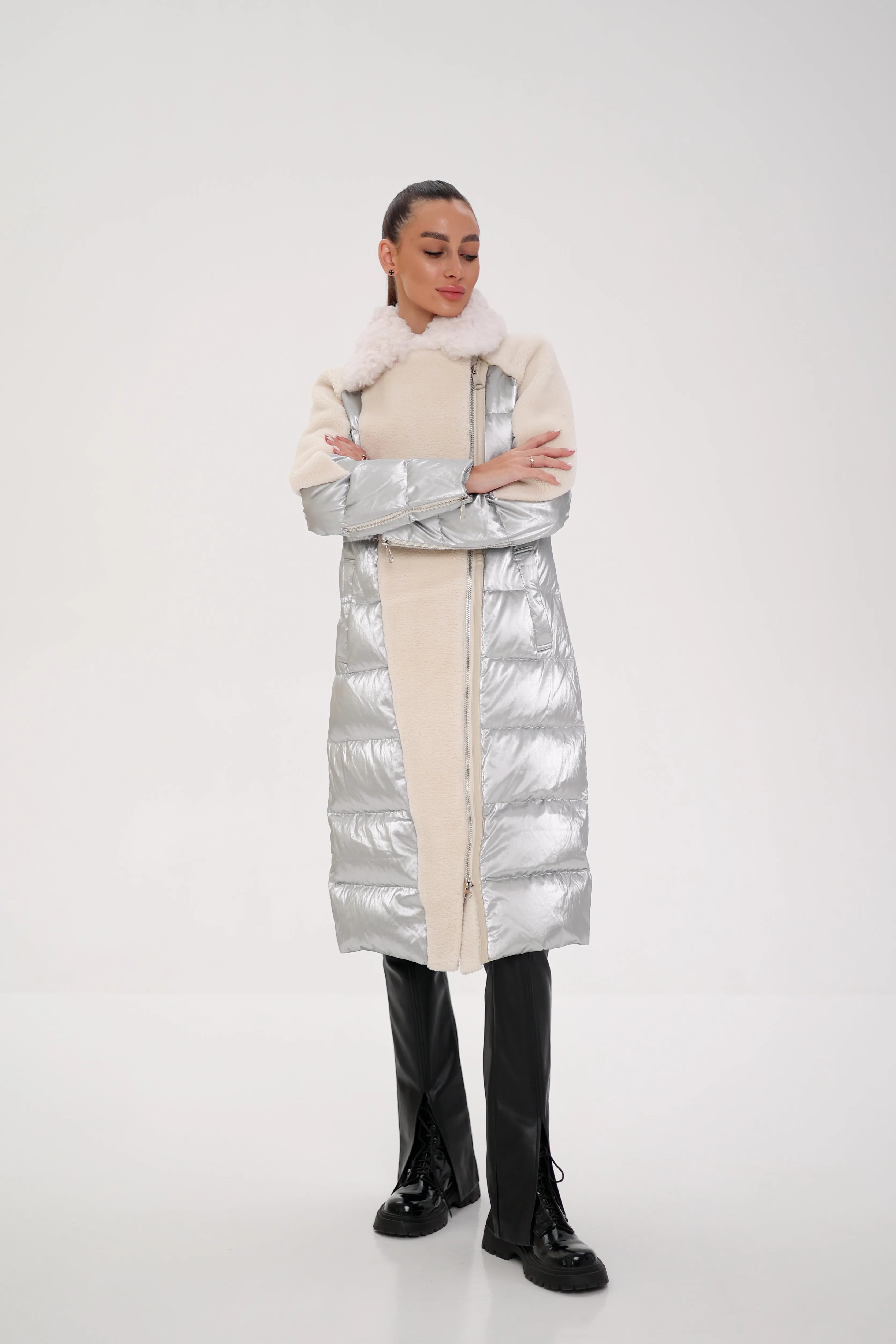 Kalgan Fur Trim Down Long-line Coat