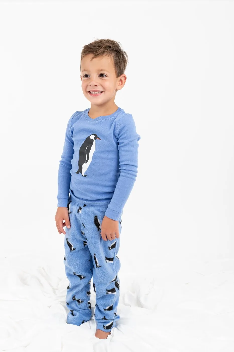 Kids Penguin Fleece Set