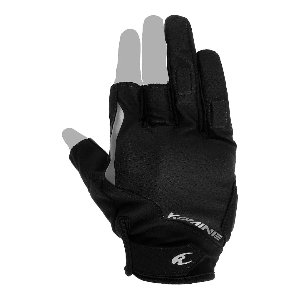 KOMINE GK-2603 PROTECT 3 FINGERLESS MOTORCYCLE MESH GLOVES