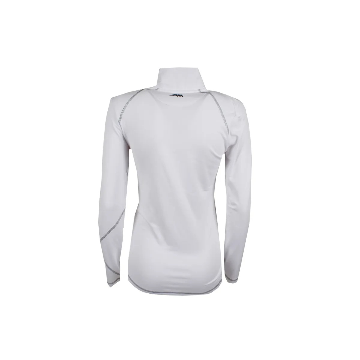 LADIES BI-STRETCH MOCK TURTLENECK RIDING JUMPER BY EQUILINE. WITH ZIP - MOD. CARRIE - COL. WHITE