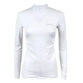 LADIES MOCK TURTLENECK JUMPER BY ANIMO.LONG SLEEVES. LATERAL ZIP - MOD. DIDO ANIMO - COL. WHITE