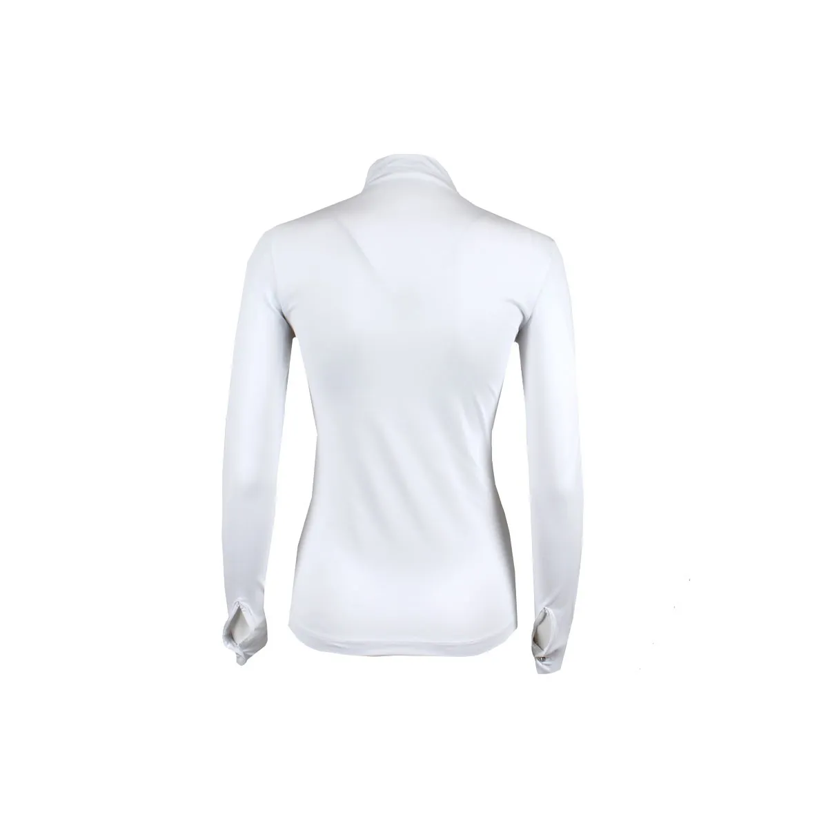 LADIES MOCK TURTLENECK JUMPER BY ANIMO.LONG SLEEVES. LATERAL ZIP - MOD. DIDO ANIMO - COL. WHITE