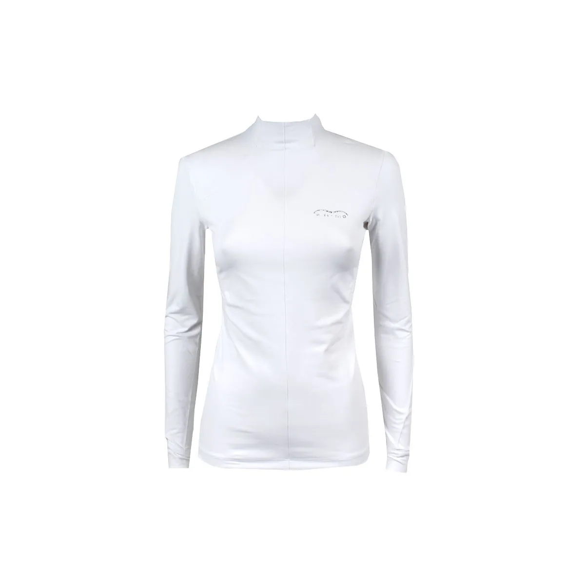 LADIES MOCK TURTLENECK JUMPER BY ANIMO.LONG SLEEVES. LATERAL ZIP - MOD. DIDO ANIMO - COL. WHITE