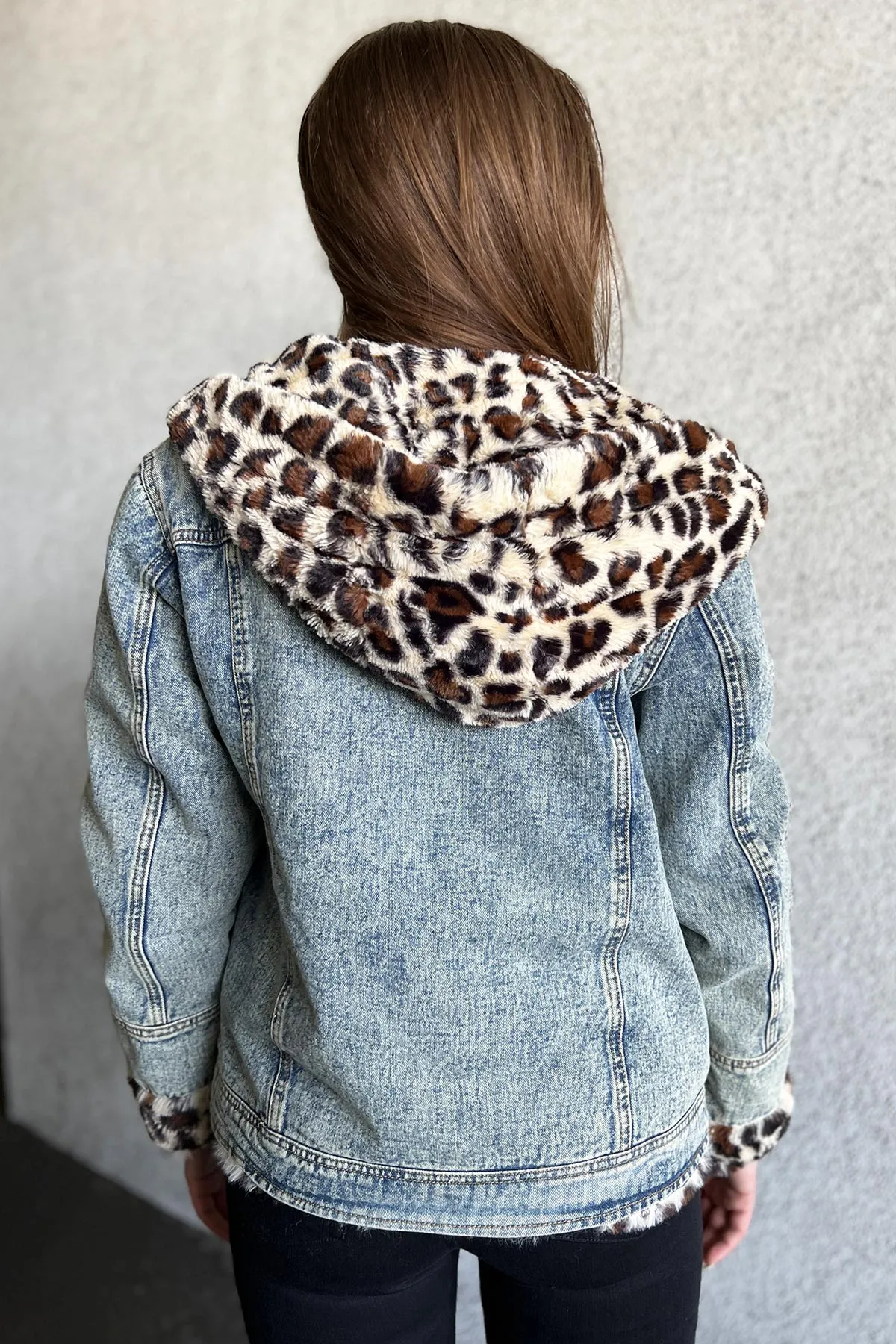 Leopard Denim Jacket