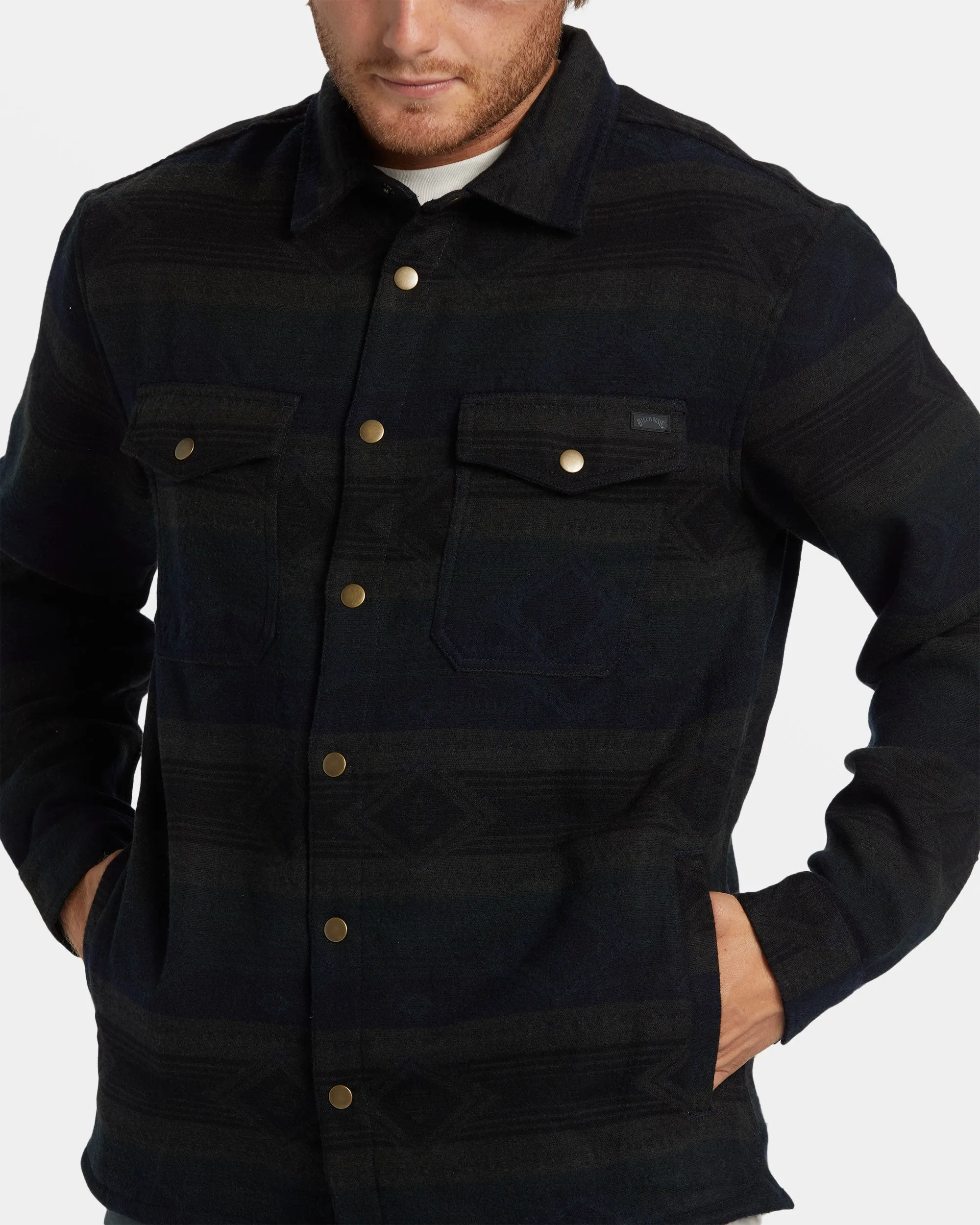 Lodge Long Sleeve Flannel Shirt - Military