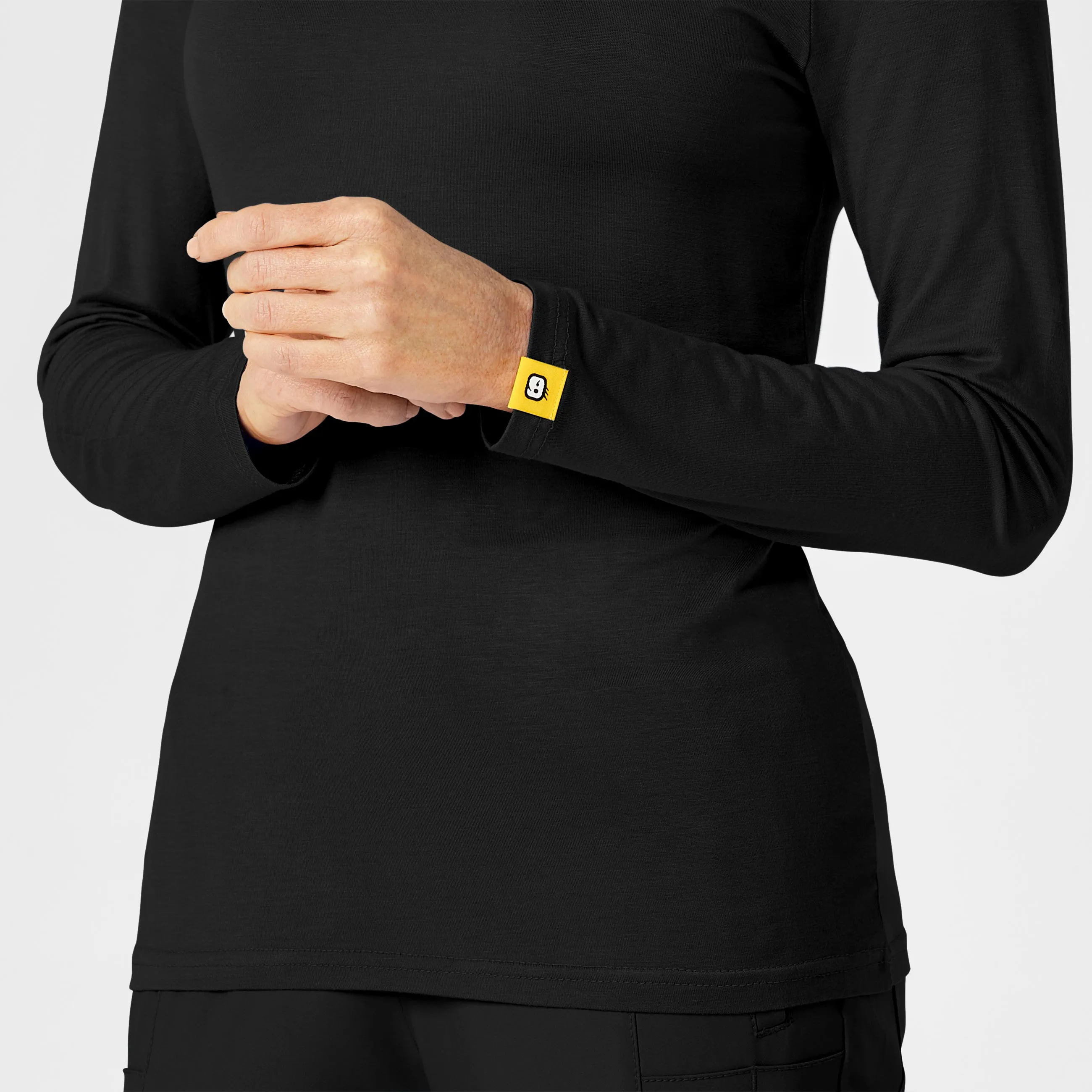 Long Sleeve Silky Tee - Black