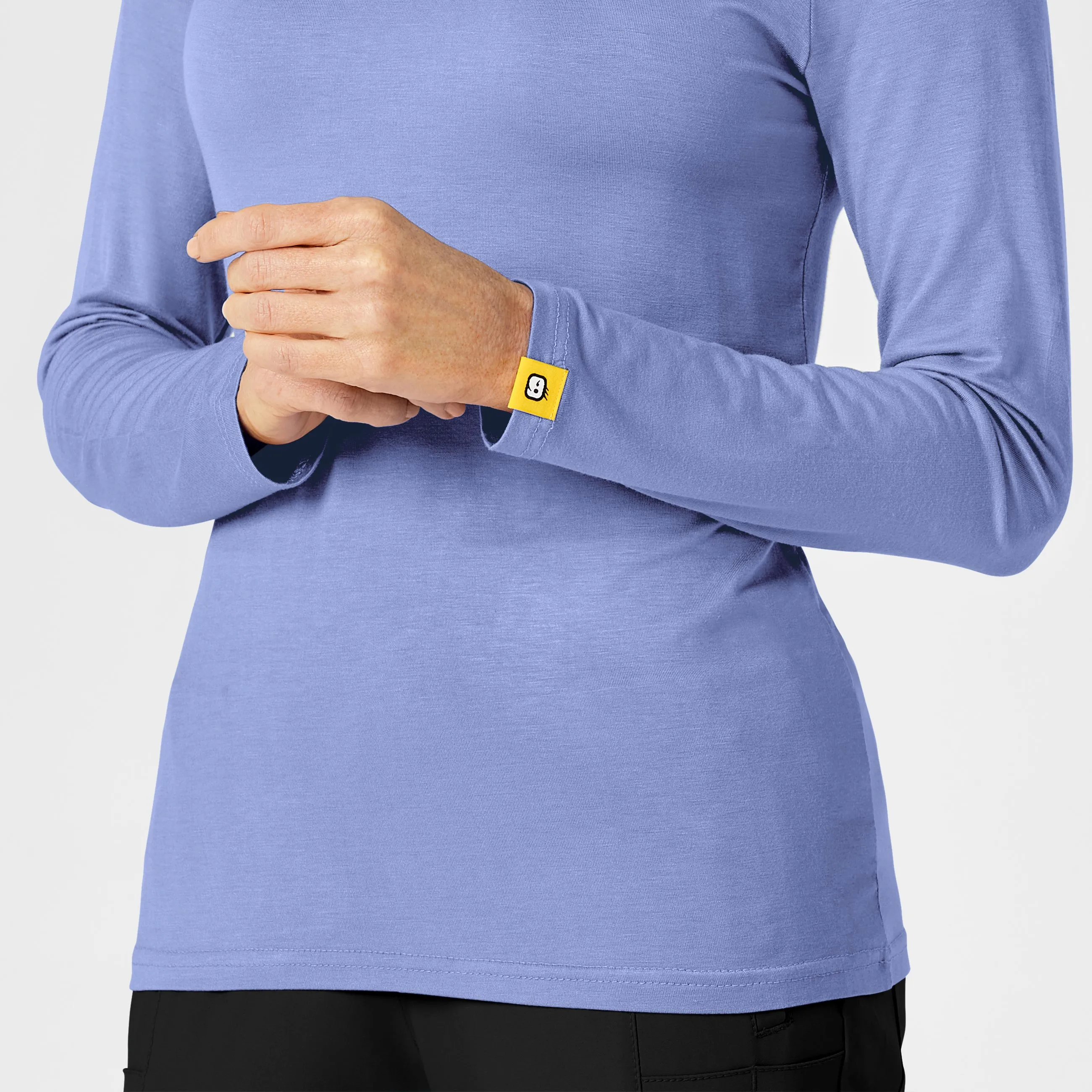 Long Sleeve Silky Tee - Ceil Blue