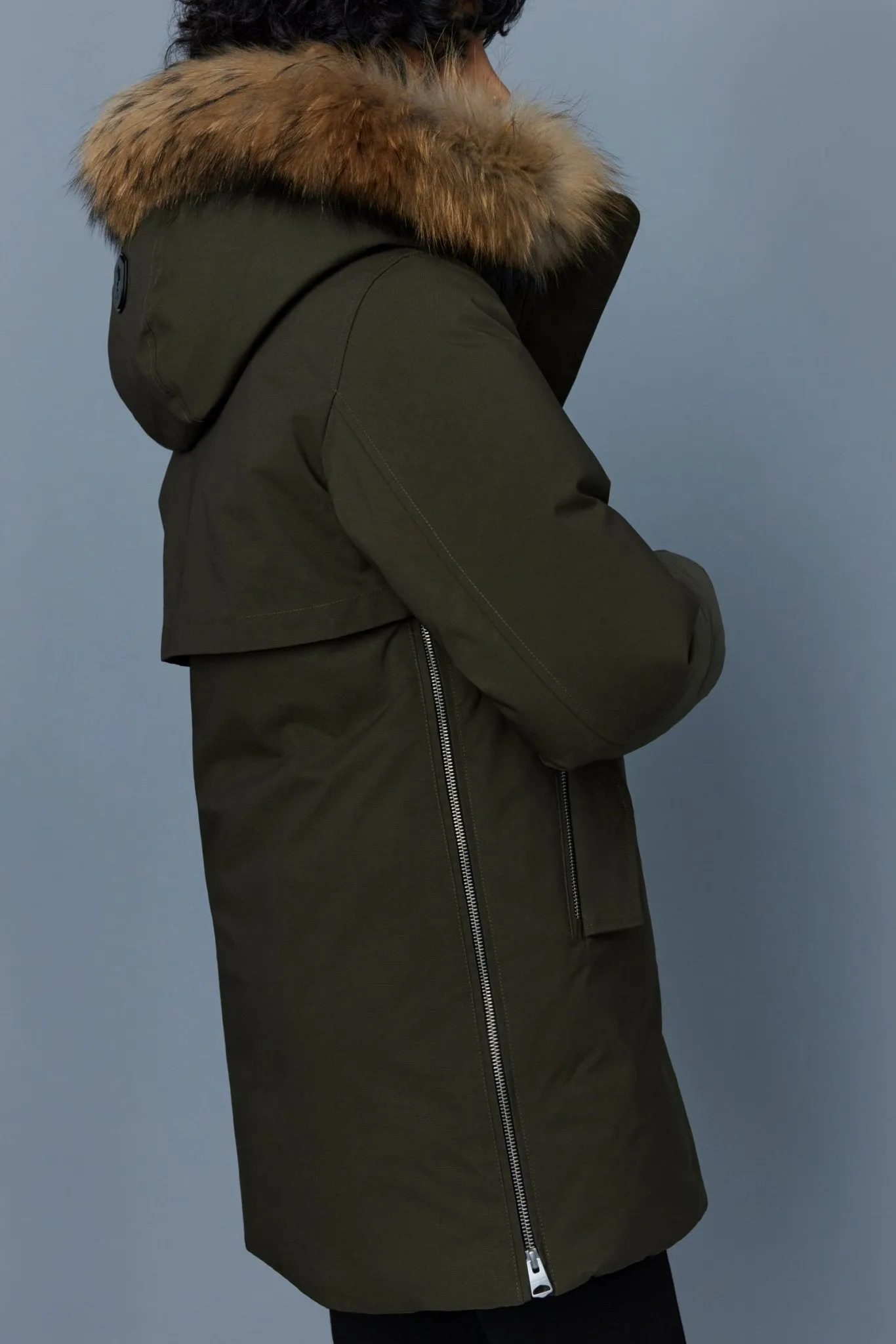 MACKAGE KINSLEE-F - 2-in-1 Oversized Down Parka With Bib And Natural Fur