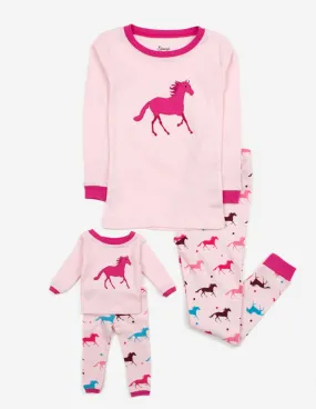 Matching Girl & Doll Horse Pajamas