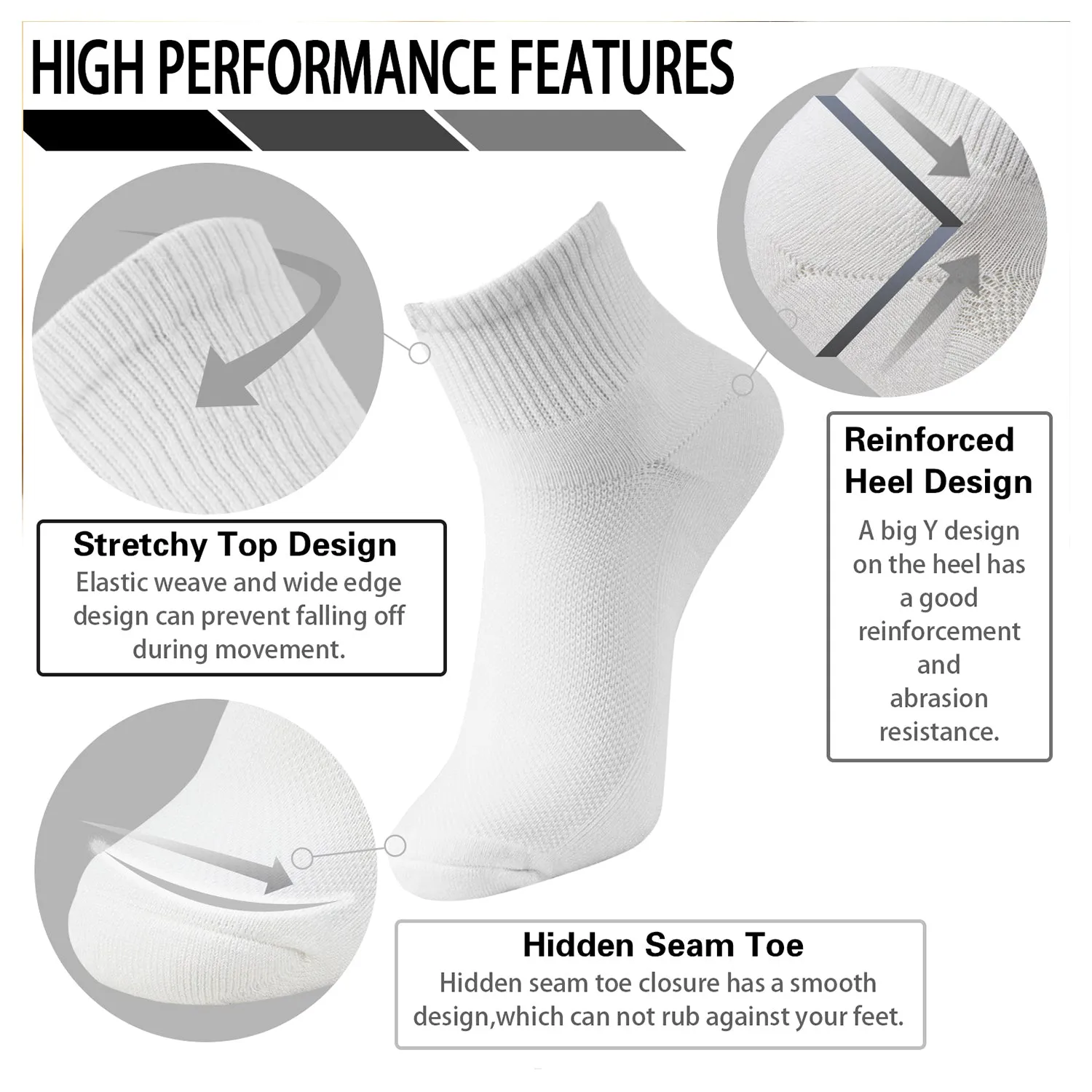 MD Antibacterial Bamboo Socks Ankle (2 Pairs)