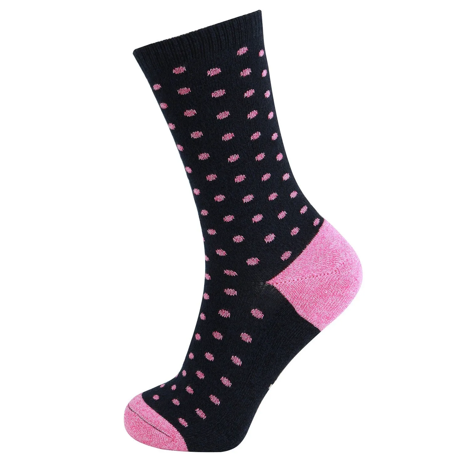 MD Design Bamboo Crew Polka Dots Socks Cushioned