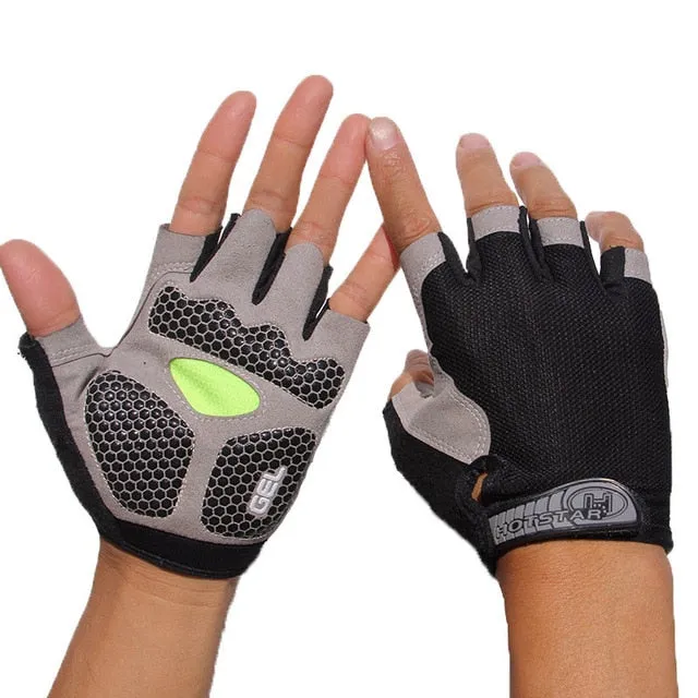 Men & Women's Sports 3D GEL Padded Anti-Slip Gloves Gym Fitness Weight Lifting Body Building Exercise Training Workout Crossfit