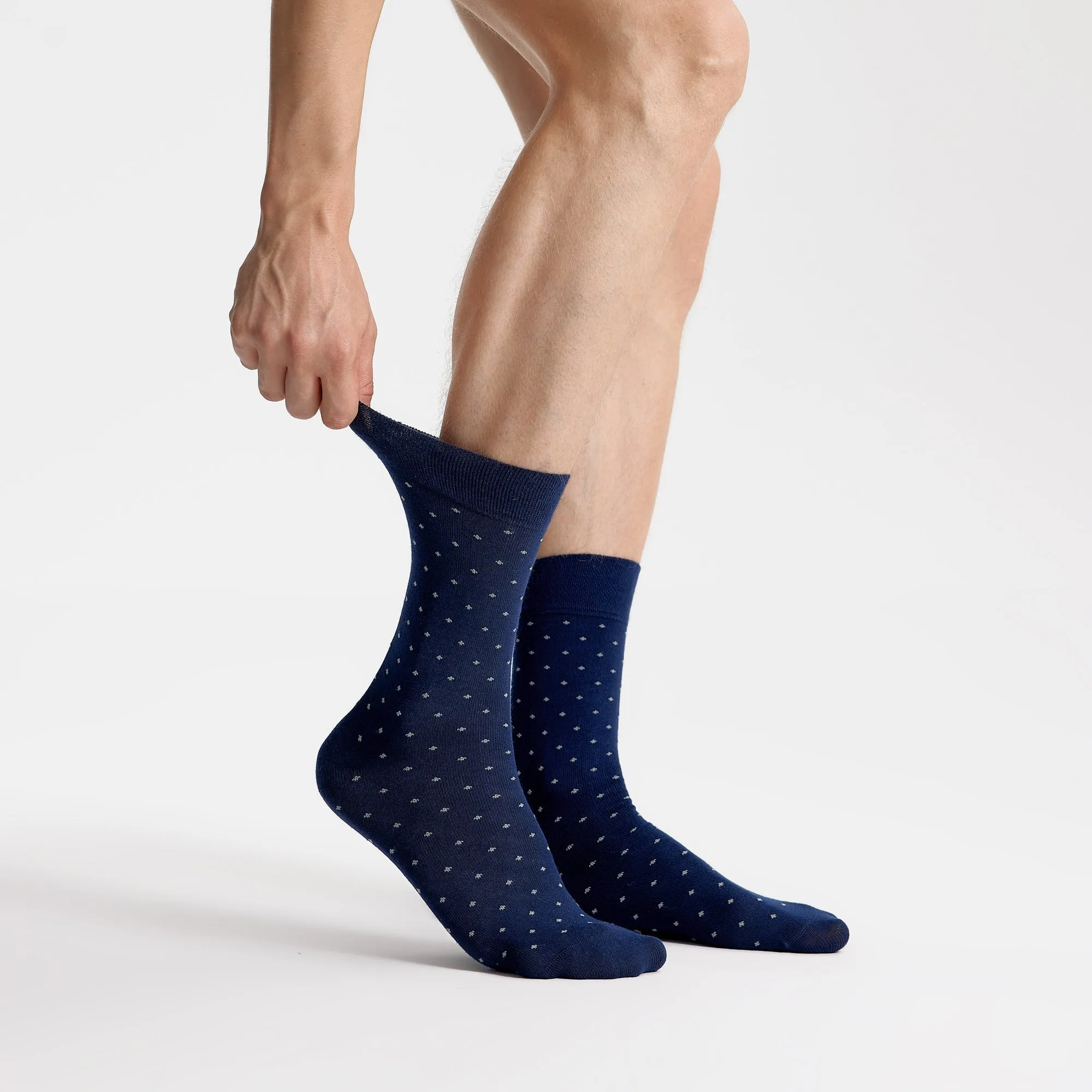 Men’s Bamboo Dress Socks - Dotted Design, 1/3/5 Pairs