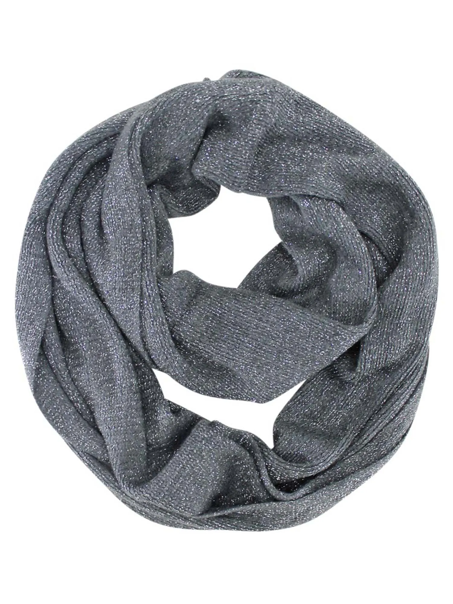 Metallic Winter Knit Circle Infinity Scarf