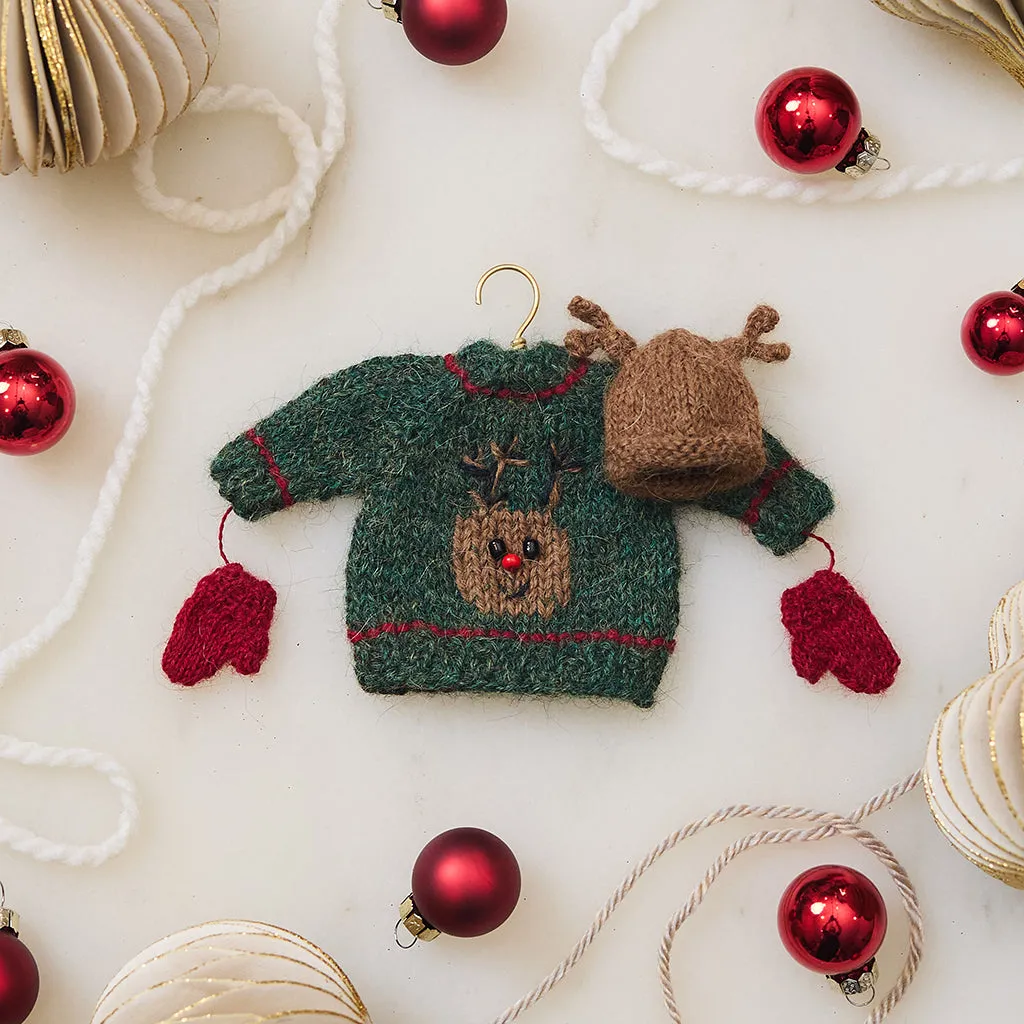 Mini Rudolph Sweater Ornament