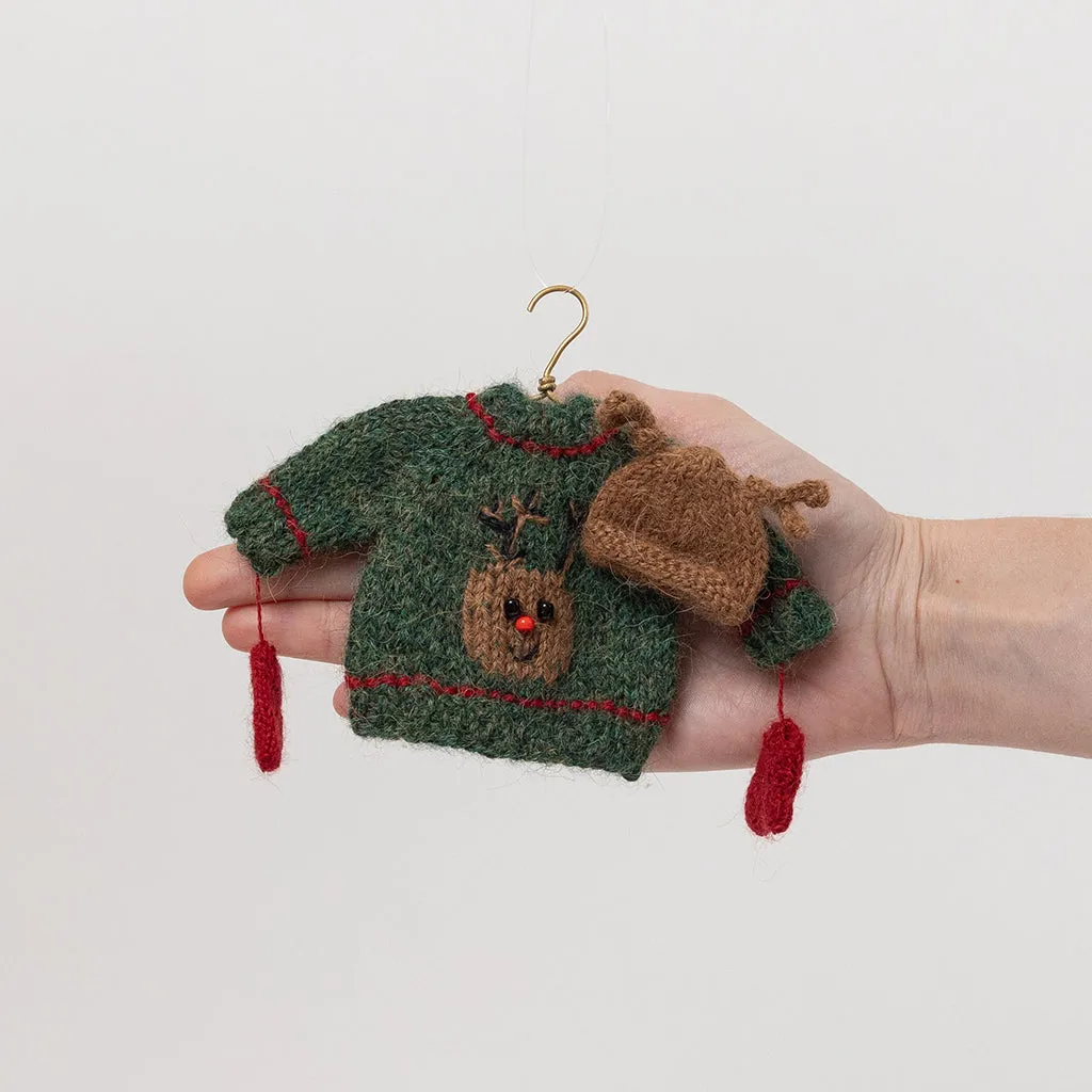 Mini Rudolph Sweater Ornament