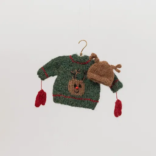 Mini Rudolph Sweater Ornament