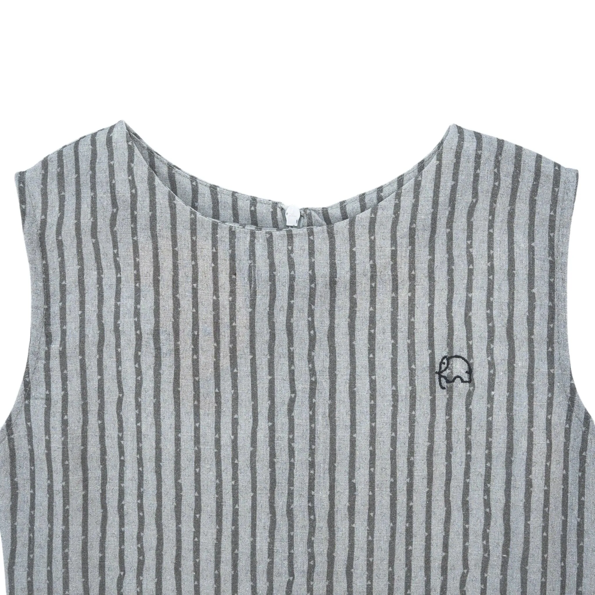 Modern Mini: Eco-Friendly Steel Grey Frock