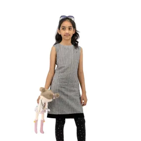 Modern Mini: Eco-Friendly Steel Grey Frock