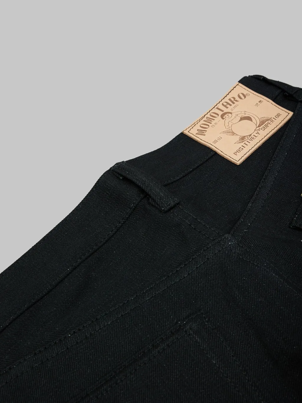 Momotaro 0405-B 15.7oz Black x Black High Tapered Jeans