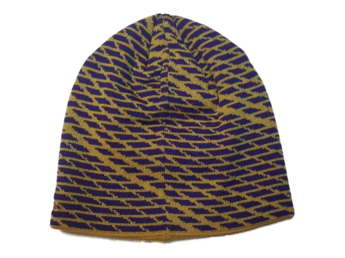 Orlando City SC Adidas Gold & Purple Patterned Acrylic Knit Skull Beanie Hat Cap