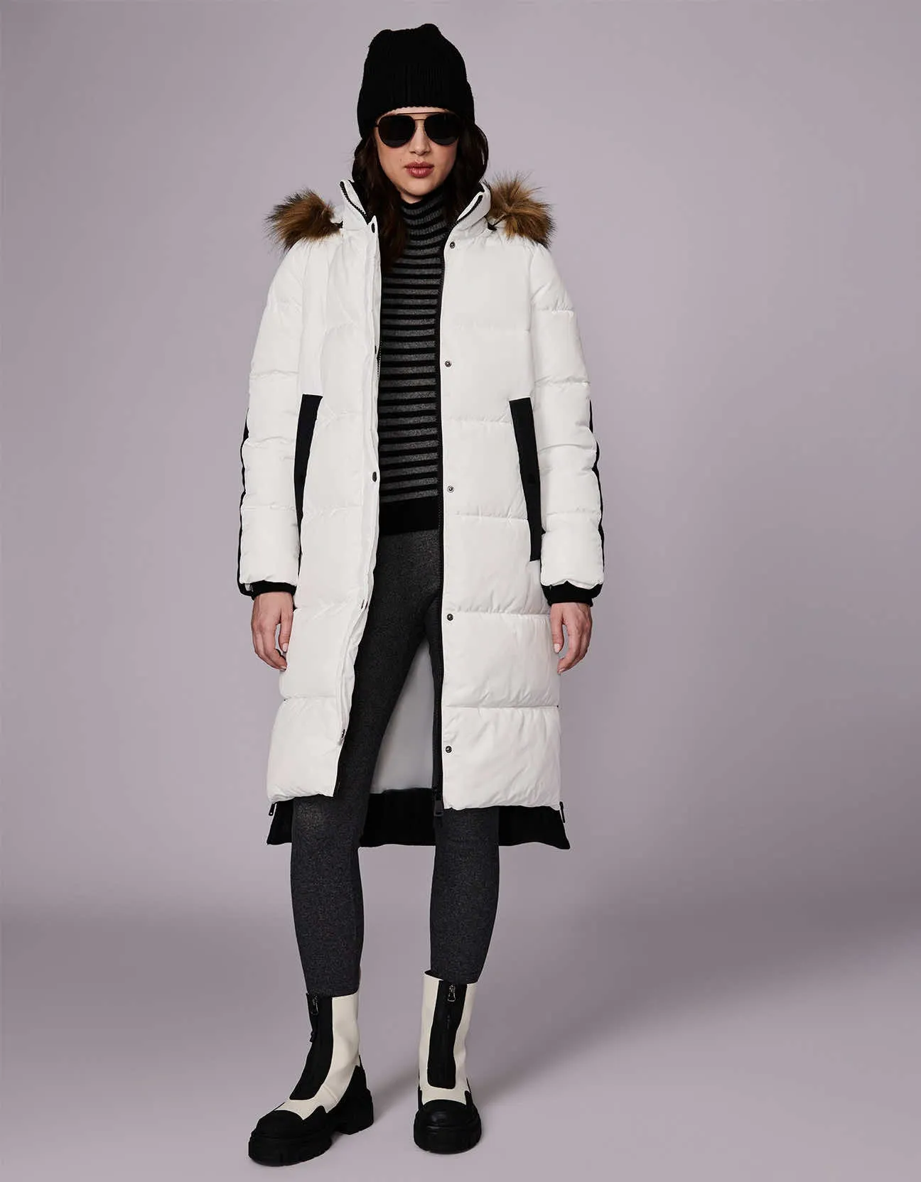 Outdoorsy Wool Combo Puffer Coat